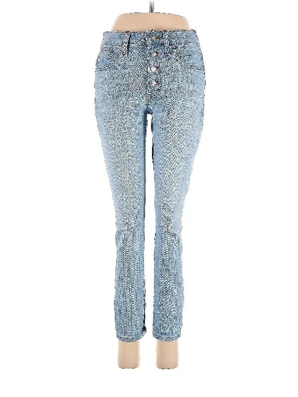 Adjustable - waist denim jeans with a drawstring or buckle for a customizable fitMid-Rise Straight-leg Jeans in Light Wash