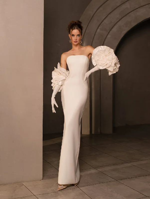 Mermaid Style Tulle Wedding Dresses with Sequined Skirt for Glamorous BridesWinter