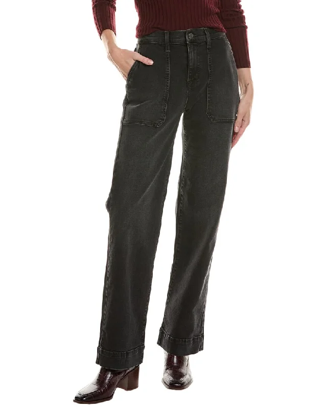 Ripped and torn denim jeans with multiple strategic holes for a rebellious styleModern American Farrah Salem Black Utility Jean Ripped and torn denim jeans with multiple strategic holes for a rebellious styleModern American Farrah Salem Black Utility Jean