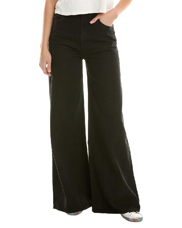 High - waisted wide - leg distressed denim jeans for a trendy and edgy lookMOTHER Denim SNACKS! The Sugar Cone Heel Licorice Wide Leg Jean High - waisted wide - leg distressed denim jeans for a trendy and edgy lookMOTHER Denim SNACKS! The Sugar Cone Heel Licorice Wide Leg Jean