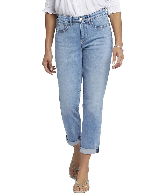 Slim - leg denim jeans to streamline the legs and create a sleek appearanceNYDJ Margot Corfu Girlfriend Jean Slim - leg denim jeans to streamline the legs and create a sleek appearanceNYDJ Margot Corfu Girlfriend Jean