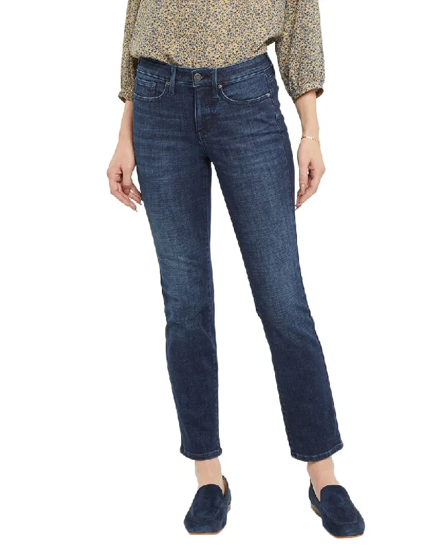 Dark - wash denim jeans with a sleek and sophisticated look for formal occasionsNYDJ Petite Sheri Slim Ankle Jean Dark - wash denim jeans with a sleek and sophisticated look for formal occasionsNYDJ Petite Sheri Slim Ankle Jean