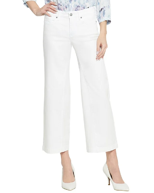 Boyfriend - style loose - fit denim jeans with a casual and laid - back vibeNYDJ Teresa Optic White Wide leg Jean Boyfriend - style loose - fit denim jeans with a casual and laid - back vibeNYDJ Teresa Optic White Wide leg Jean