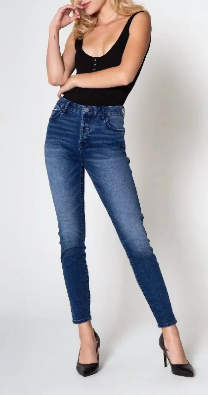 Denim jeans for sports activities like horseback riding or yogaOlivia Super High Rise Ankle Skinny Jeans Colville In Dark Wash Denim jeans for sports activities like horseback riding or yogaOlivia Super High Rise Ankle Skinny Jeans Colville In Dark Wash