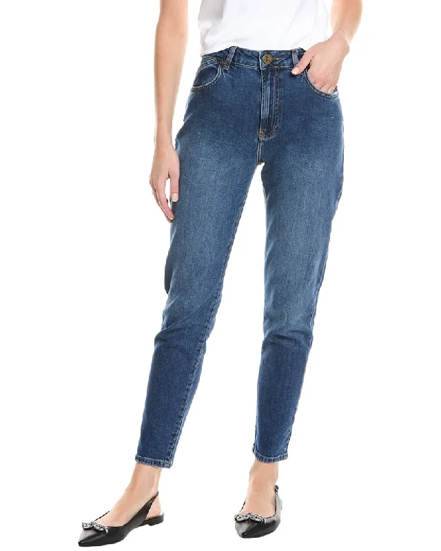 Designer - brand denim jeans with a high - end label and quality craftsmanshipOne Teaspoon Legends Power Blue High Waist Mom Jean Designer - brand denim jeans with a high - end label and quality craftsmanshipOne Teaspoon Legends Power Blue High Waist Mom Jean