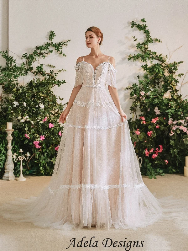 Short Wedding Dresses with Sequined Bodice for a Fun and Flirty LookQuinley