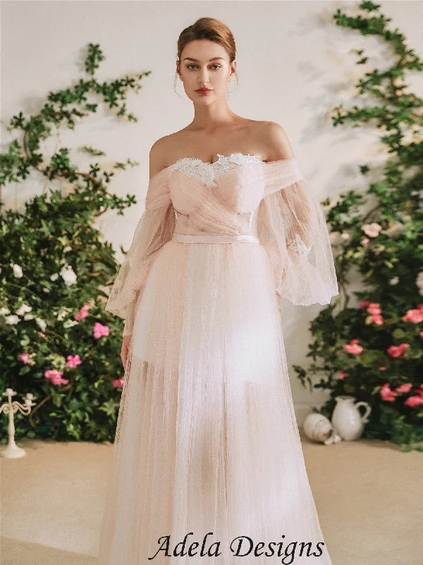 Empire Waist Wedding Dresses with Satin Ribbon for a Flattering FitPersephone