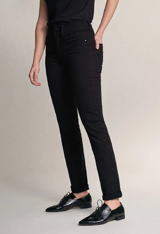 Loose - fit denim jeans for a laid - back and casual style suitable for everyday wearPUSH IN SECRET SLIM TRUE BLACK JEANS (32 Leg) Loose - fit denim jeans for a laid - back and casual style suitable for everyday wearPUSH IN SECRET SLIM TRUE BLACK JEANS (32 Leg)