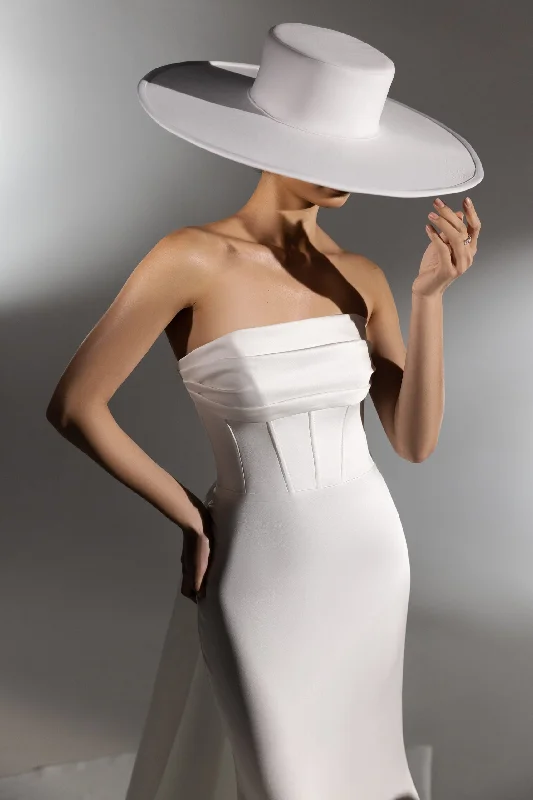 Wedding Dresses with Sequined Floral Motifs and Satin Ribbon Detailing and Lace Trim for an Elegant and Delicate LookCANDLE Wedding Dresses with Sequined Floral Motifs and Satin Ribbon Detailing and Lace Trim for an Elegant and Delicate LookCANDLE