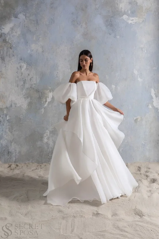 Wedding Dresses with Sheer Panels and Sequined Trim and Belt for a Sultry and Sparkly LookIndy Wedding Dresses with Sheer Panels and Sequined Trim and Belt for a Sultry and Sparkly LookIndy