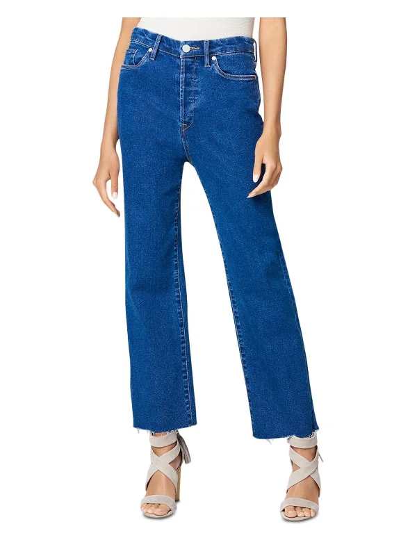 Denim jeans for a gothic - inspired look with black accents and edgy detailsThe Baxter Womens High Waist Medium Wash Straight Leg Jeans Denim jeans for a gothic - inspired look with black accents and edgy detailsThe Baxter Womens High Waist Medium Wash Straight Leg Jeans