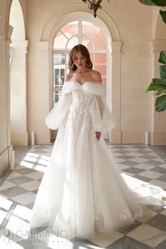 Printed Wedding Dresses with Floral Patterns and Satin Sash for a Romantic LookTATTY Printed Wedding Dresses with Floral Patterns and Satin Sash for a Romantic LookTATTY