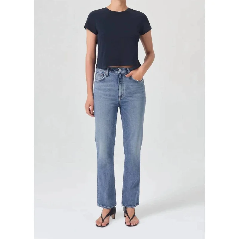Thermal - lined denim jeans for warmth in cold weatherVintage High Rise Bootcut Jean In Trace Thermal - lined denim jeans for warmth in cold weatherVintage High Rise Bootcut Jean In Trace