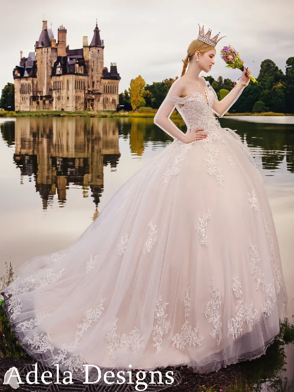 Tulle Wedding Dresses with Beaded Waistband and Multiple Layers for a Graceful LookLeighton Tulle Wedding Dresses with Beaded Waistband and Multiple Layers for a Graceful LookLeighton