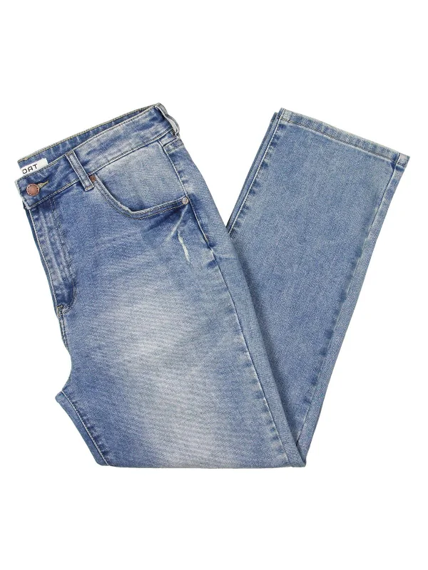Light - wash denim jeans in a straight - leg silhouette for a fresh and summery feelWomens Denim Ankle Straight Leg Jeans Light - wash denim jeans in a straight - leg silhouette for a fresh and summery feelWomens Denim Ankle Straight Leg Jeans