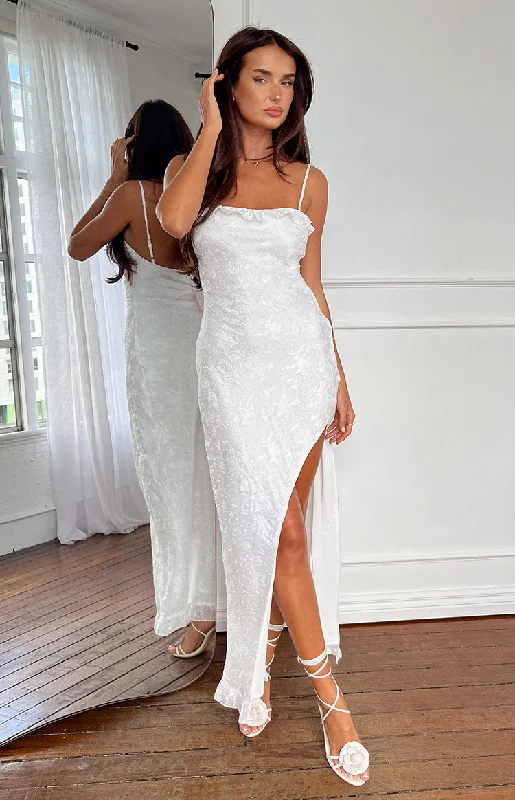Strapless Party Dresses with Beaded Bodice for Ladies' Special OccasionsAdelaide White Maxi Dress Strapless Party Dresses with Beaded Bodice for Ladies' Special OccasionsAdelaide White Maxi Dress