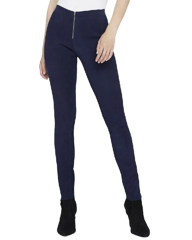 Printed cigarette pants for women in a trendy patternalice + olivia Front Zip Suede Legging Printed cigarette pants for women in a trendy patternalice + olivia Front Zip Suede Legging