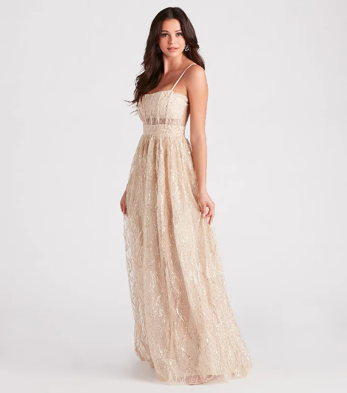 Tulle Party Dresses with Beaded Waistband for Ladies' Defined Waist and Graceful LookAmanda Glitter Corset Ball Gown Tulle Party Dresses with Beaded Waistband for Ladies' Defined Waist and Graceful LookAmanda Glitter Corset Ball Gown