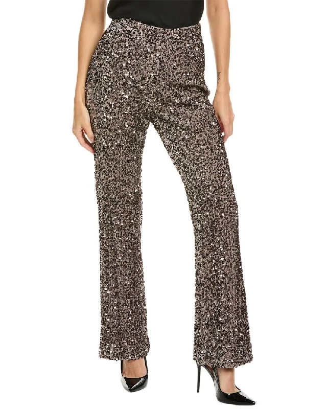 Wide leg linen blend pants for women in summerBadgley Mischka Sequin Velvet Bootleg Pant Wide leg linen blend pants for women in summerBadgley Mischka Sequin Velvet Bootleg Pant