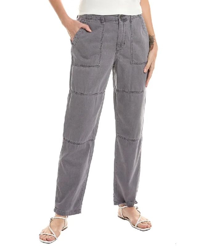 Office appropriate dress pants for women in blackBella Dahl Rolled Patch Pant