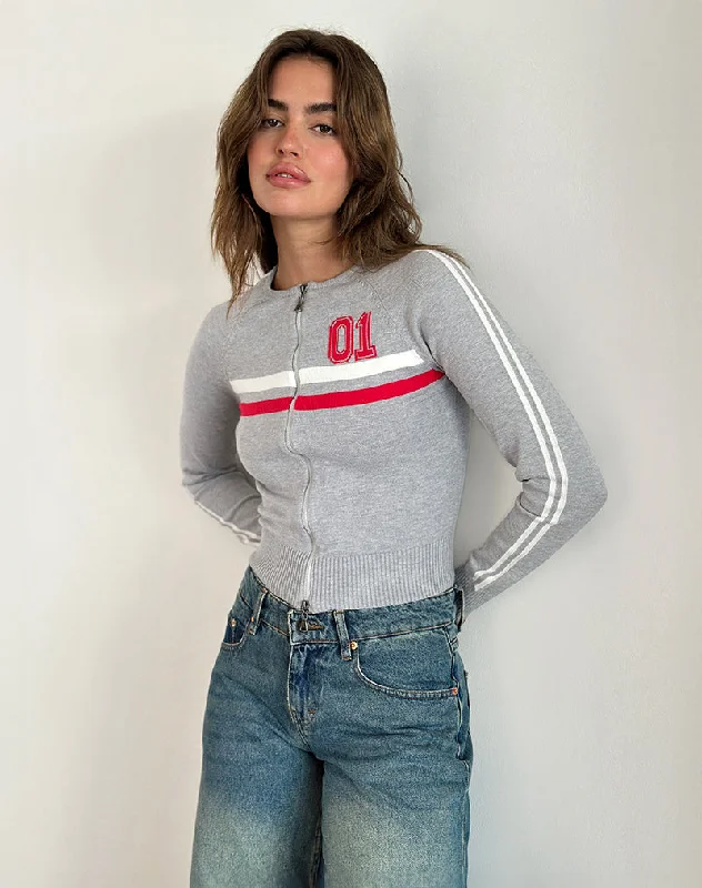 Plus size denim jackets with a distressed finish for a casual styleBinta Zip Through Jacket in Grey Marl Plus size denim jackets with a distressed finish for a casual styleBinta Zip Through Jacket in Grey Marl