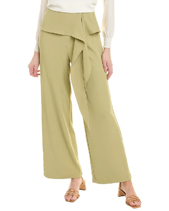 Patchwork denim pants for women in a creative designGracia Flowing Waist Pant