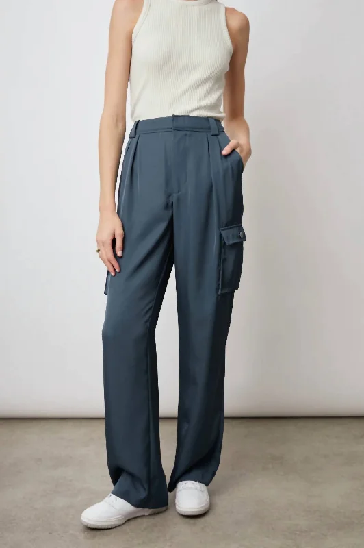 Ankle length wide leg pants for women in a versatile and stylish styleHarlow Pant In Deep Sea Ankle length wide leg pants for women in a versatile and stylish styleHarlow Pant In Deep Sea