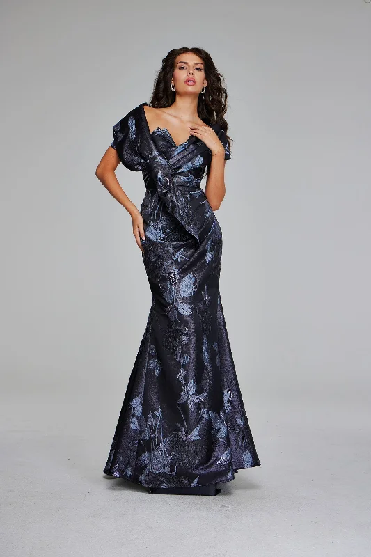 Party Dresses with Sequined Floral Motifs and Satin Ribbon Detailing for Ladies' Elegant and Delicate LookJovani 40309 Party Dresses with Sequined Floral Motifs and Satin Ribbon Detailing for Ladies' Elegant and Delicate LookJovani 40309