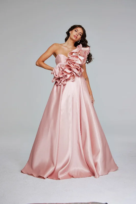 Party Dresses with Ruffled Sleeveless Top and Embroidered Skirt for Ladies' Dramatic and Artistic LookJovani 40796 Party Dresses with Ruffled Sleeveless Top and Embroidered Skirt for Ladies' Dramatic and Artistic LookJovani 40796