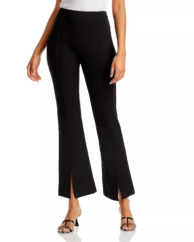 High rise cigarette pants for women in autumnKari Slit Cuff Pants In Black