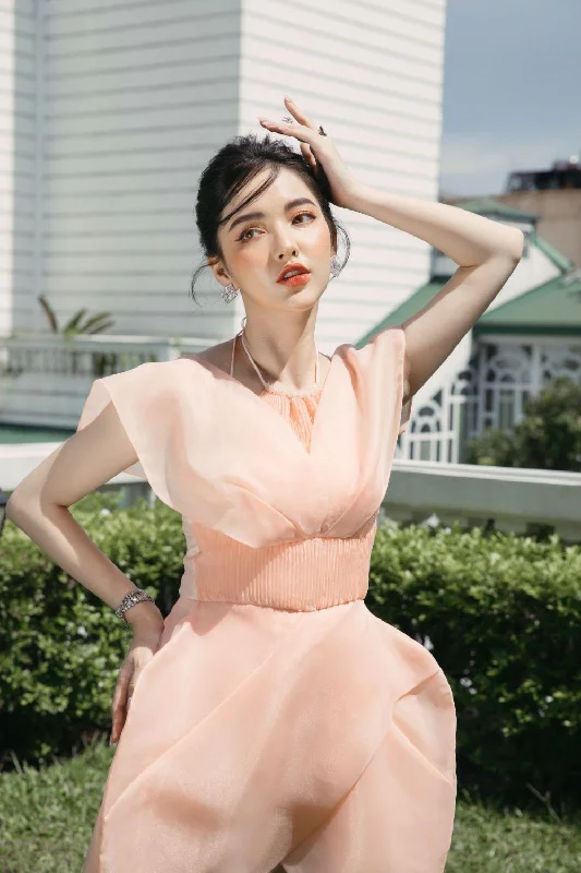 A Line Tulle Party Dresses for Ladies with Petite FiguresKlementieff Tulip Halter Neck Organza Mini Dress A Line Tulle Party Dresses for Ladies with Petite FiguresKlementieff Tulip Halter Neck Organza Mini Dress