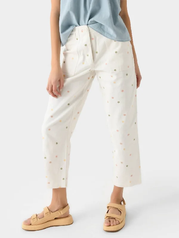 Belted pants for women to define the waistMael Pant In Cream
