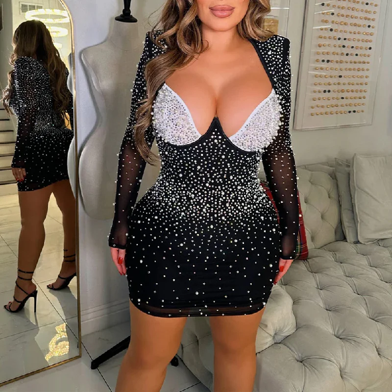 Wrap Style Party Dresses with Belt for Ladies' Comfortable and Stylish OutfitMALYBGG Mesh Long Sleeve Mini Dress 6858LY Wrap Style Party Dresses with Belt for Ladies' Comfortable and Stylish OutfitMALYBGG Mesh Long Sleeve Mini Dress 6858LY