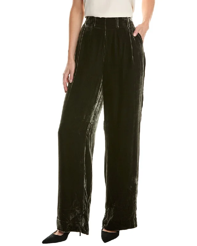 Polyester pants with stretch for women in comfortMarie Oliver Ashlyn Velvet Silk-Blend Pant Polyester pants with stretch for women in comfortMarie Oliver Ashlyn Velvet Silk-Blend Pant