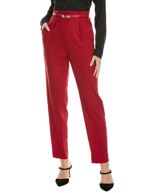 Cuffed pants for women in a stylish detailMax Mara Studio Briose Wool-Blend Trouser