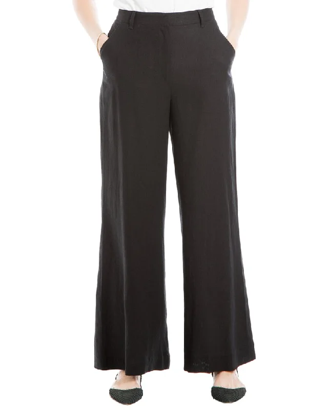 Wide leg linen blend pants for women in summerMax Studio Linen-Blend Pant