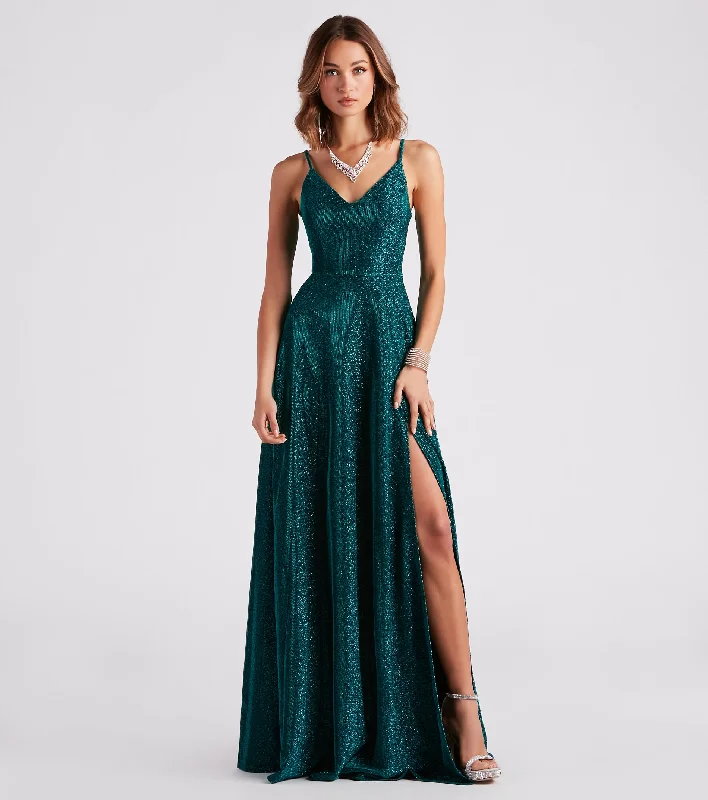 Party Dresses with Sequined Hearts and Satin and Lace Combination for Ladies' Valentine's Day Party RomanceMckenna Formal Glitter A-Line Dress Party Dresses with Sequined Hearts and Satin and Lace Combination for Ladies' Valentine's Day Party RomanceMckenna Formal Glitter A-Line Dress