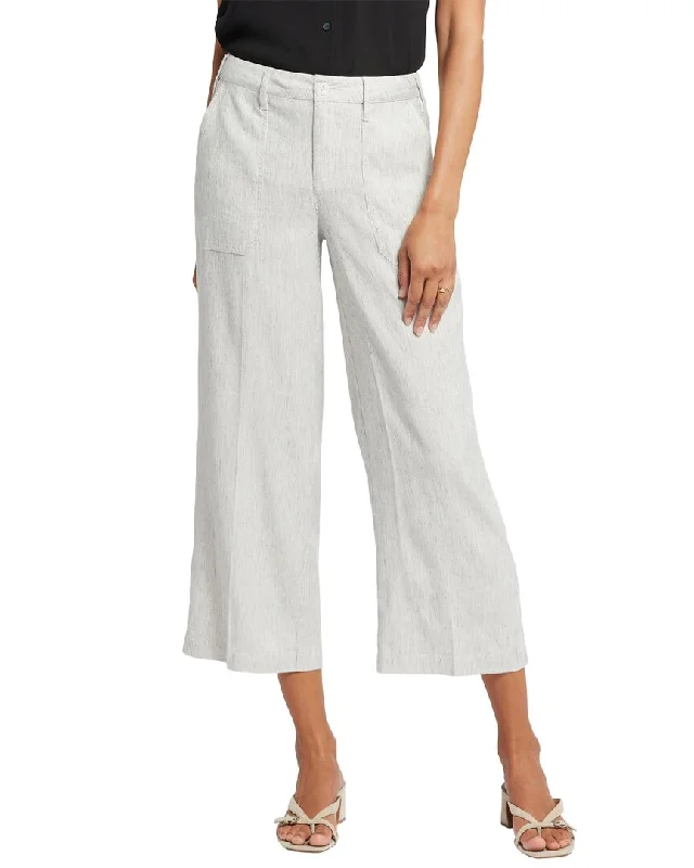 Casual straight leg jeans for women to wear dailyNYDJ Cargo Slubby Stripe Wide Leg Pant Casual straight leg jeans for women to wear dailyNYDJ Cargo Slubby Stripe Wide Leg Pant