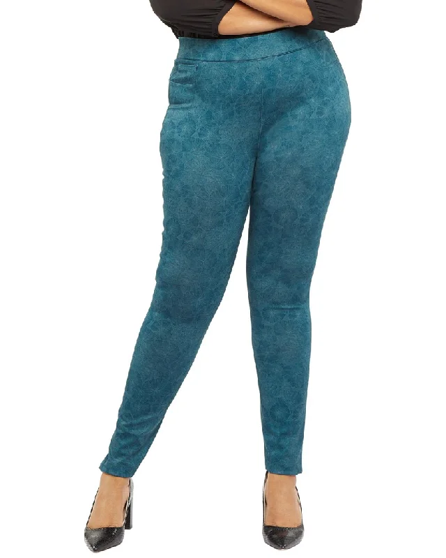 Linen blend wide leg jeans for women in a breezy and natural styleNYDJ Plus Modern Pant