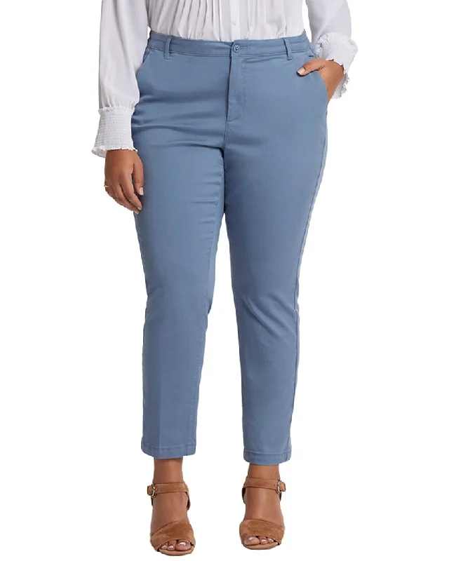 Polyester blend wide leg dress pants for women in a durable and formal styleNYDJ Plus Sadie Pant Polyester blend wide leg dress pants for women in a durable and formal styleNYDJ Plus Sadie Pant