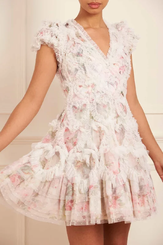 Taffeta Party Dresses with Pleated Bodice for Ladies' Structured and Formal LookParadise Garden Amorette V-Neck Micro Mini Dress Taffeta Party Dresses with Pleated Bodice for Ladies' Structured and Formal LookParadise Garden Amorette V-Neck Micro Mini Dress