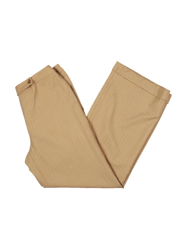 Belted pants for women to define the waistPetites Womens Wool Pinstripe Wide Leg Pants Belted pants for women to define the waistPetites Womens Wool Pinstripe Wide Leg Pants