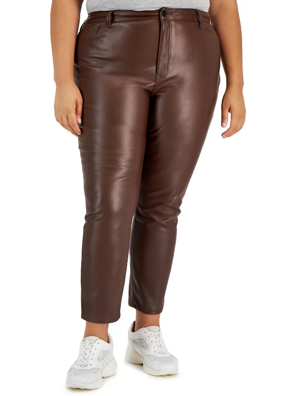 Pencil pants for women in a sleek stylePlus Womens Coated High-Waisted Skinny Pants Pencil pants for women in a sleek stylePlus Womens Coated High-Waisted Skinny Pants