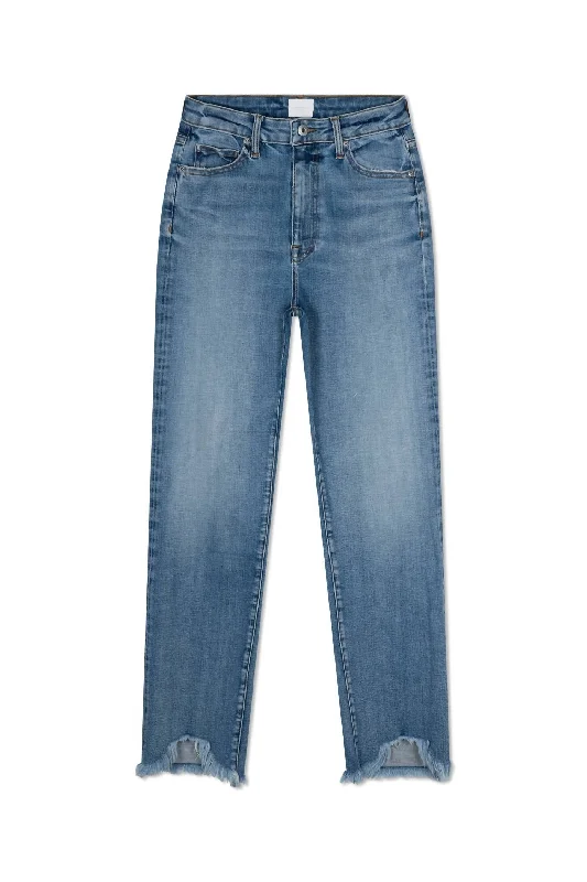Distressed wide leg jeans for women in a trendy and relaxed styleRiver High Rise Straight In Vero Beach