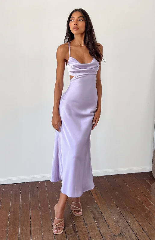 Long Party Dresses with Train for Ladies' Red Carpet EventsTaleah Lilac Cut Out Maxi Dress Long Party Dresses with Train for Ladies' Red Carpet EventsTaleah Lilac Cut Out Maxi Dress