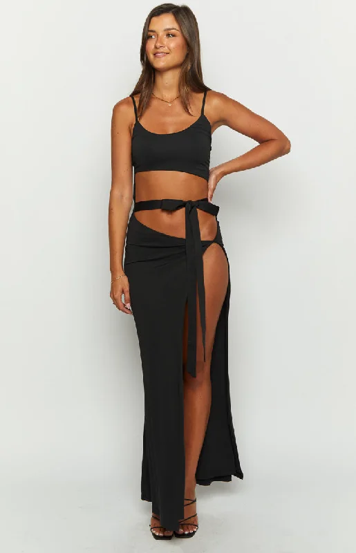 Tube Party Dresses with Sequined Belt for Ladies' Simple and Chic StyleWild Night Black Maxi Dress Tube Party Dresses with Sequined Belt for Ladies' Simple and Chic StyleWild Night Black Maxi Dress