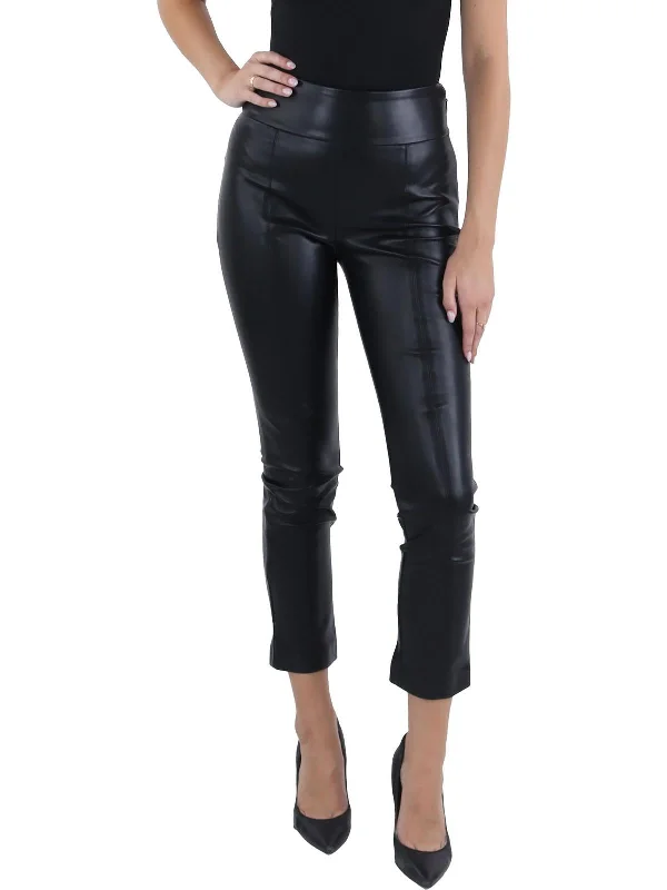Plaid cigarette pants for women in a classic - trendy styleWomens Faux Leather High Rise Skinny Pants Plaid cigarette pants for women in a classic - trendy styleWomens Faux Leather High Rise Skinny Pants