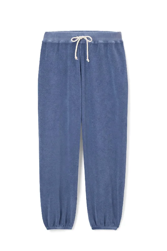 Linen blend jogger pants for women in comfortWomen's Gogo Jogger In Sailor Blue