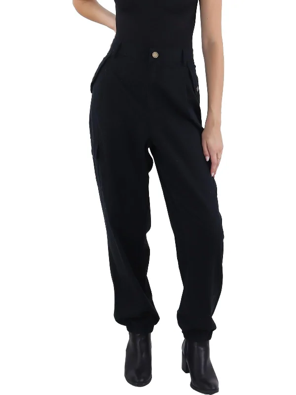 Flowy maxi pants for women in a beachy styleWomens High Rise Cargo Jogger Pants