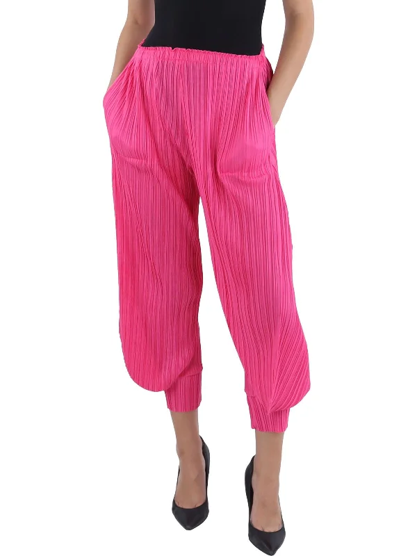 Linen pants for women in a breathable materialWomens High Rise Peated Wide Leg Pants Linen pants for women in a breathable materialWomens High Rise Peated Wide Leg Pants